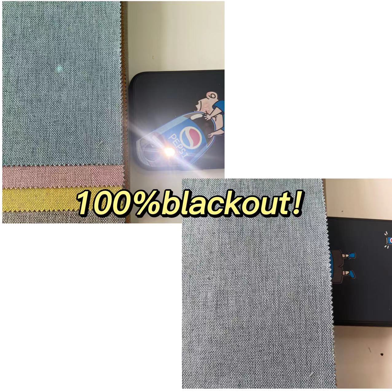 Double sides Textyred line  blackout curtain fabric RH1018