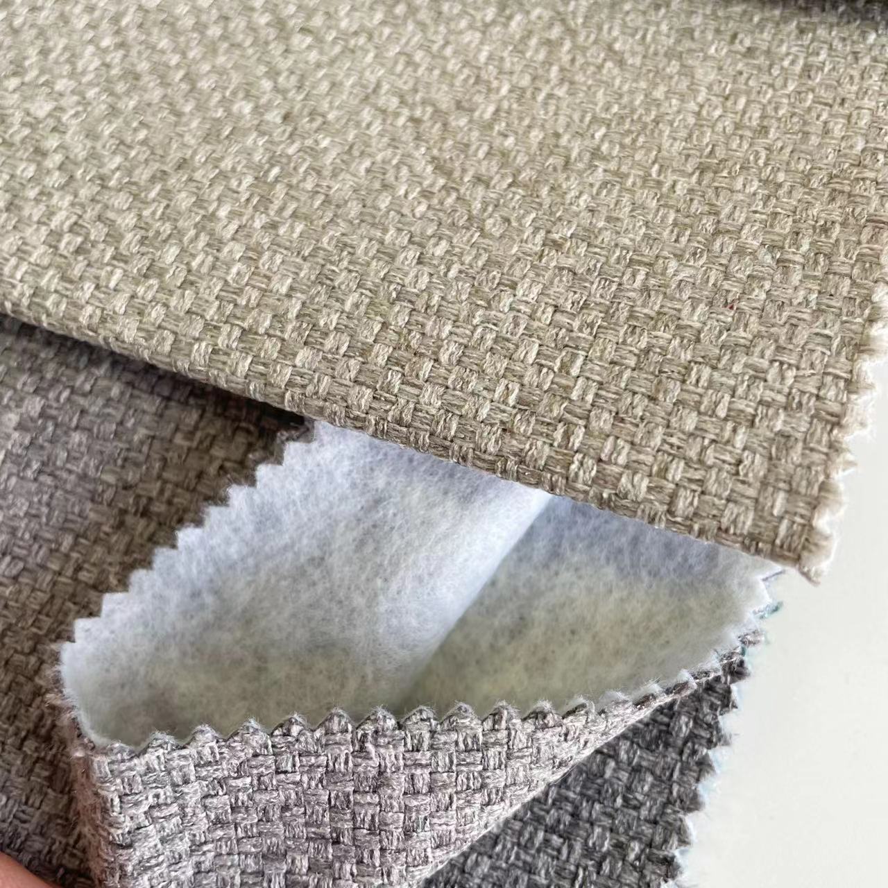 Rich Soft Basket Textured Linen Design Upholstery Fabric Living Room Furniture Cover Fabric H94