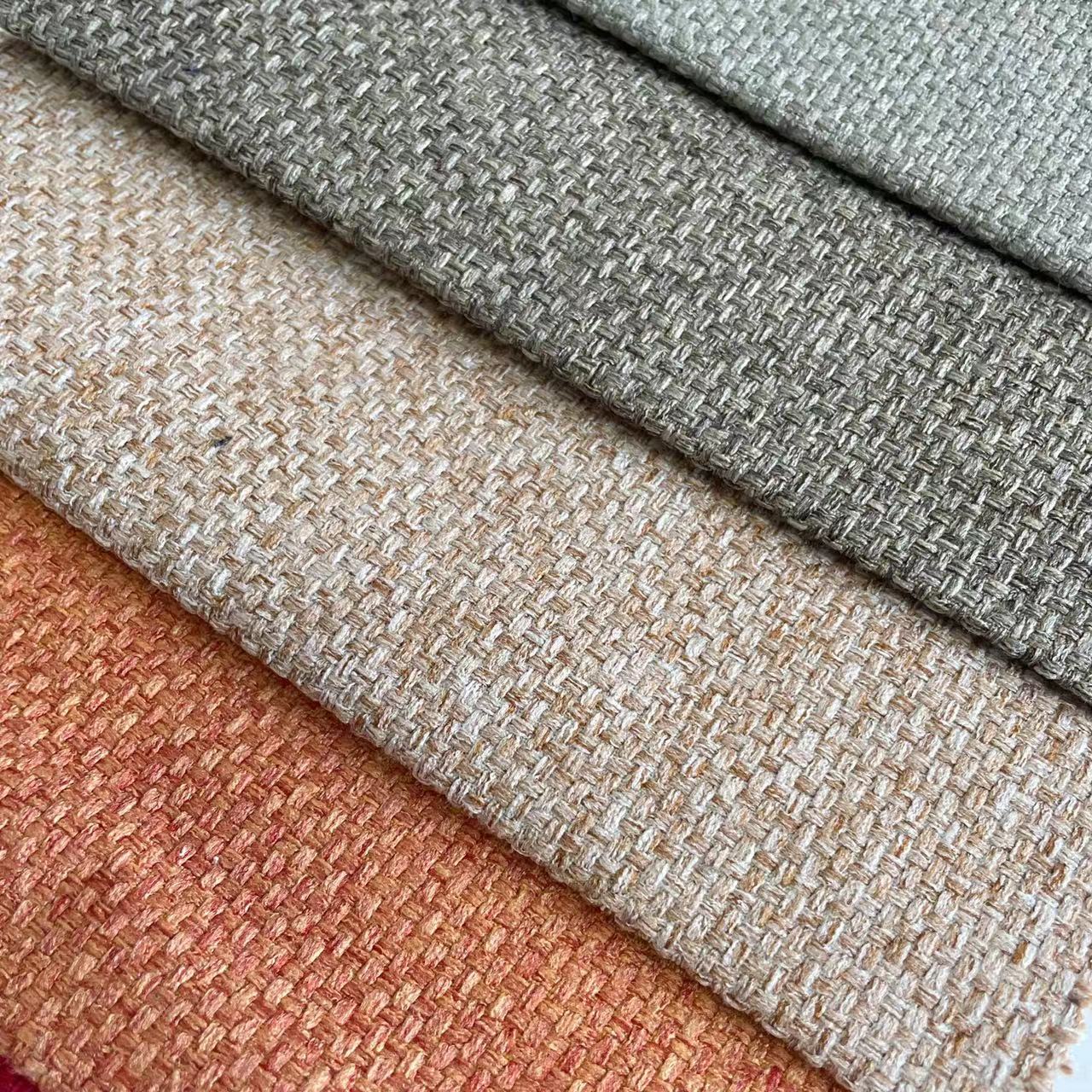 New Arrival Textured Linen Upholstery Fabric Furniture Sofa Covering H60