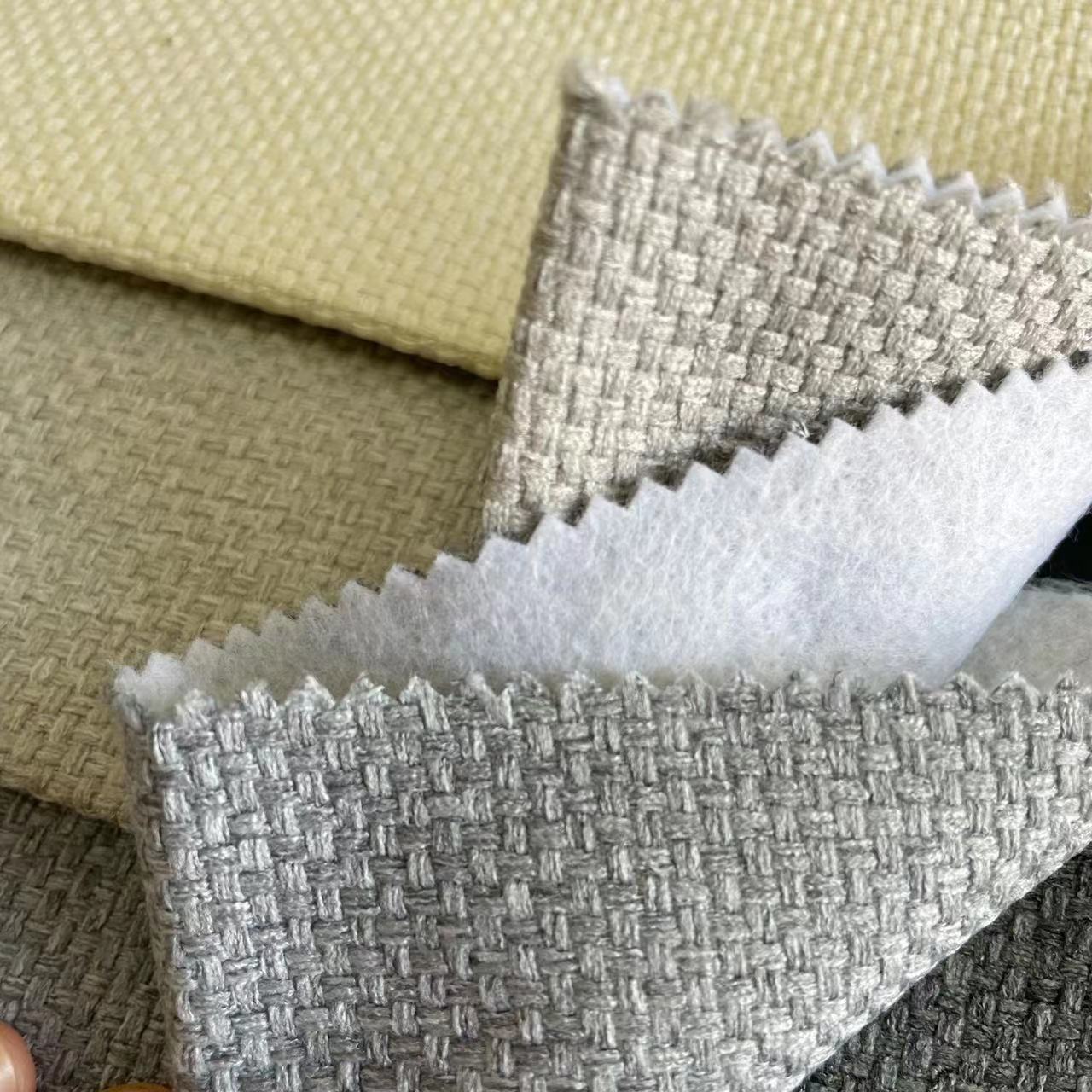 New Arrival Textured Linen Upholstery Fabric Furniture Sofa Covering H60