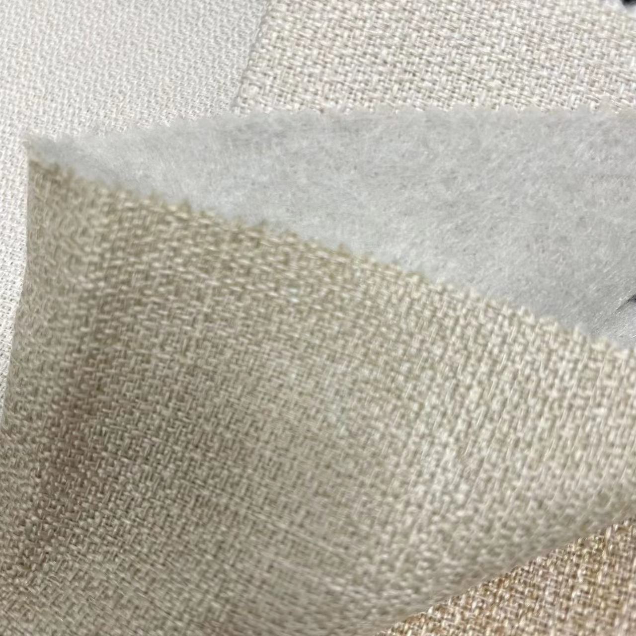 New Arrival Luxury Textured Linen Furniture Upholstery Fabric Soft Sofa Covering H64